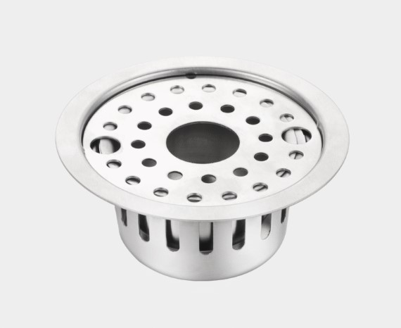 PR-147 Locking Round Floor Drain Stainless Steel Commercial Kitchen Heavy-Duty Secure Grate Tray Water Drainage Rack Restaurant Industrial Anti-Slip Rustproof Easy Clean Professional Grade Durable Key Lock Anti-Theft High Capacity